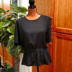 Black short sleeve Pelham Blouse